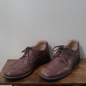 Johnston & Murphy SHULER Brown Leather Lace-Up Oxfords size 12